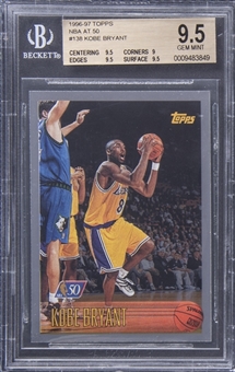 1996-97 Topps "NBA At 50" #138 Kobe Bryant Rookie Card - BGS GEM MINT 9.5